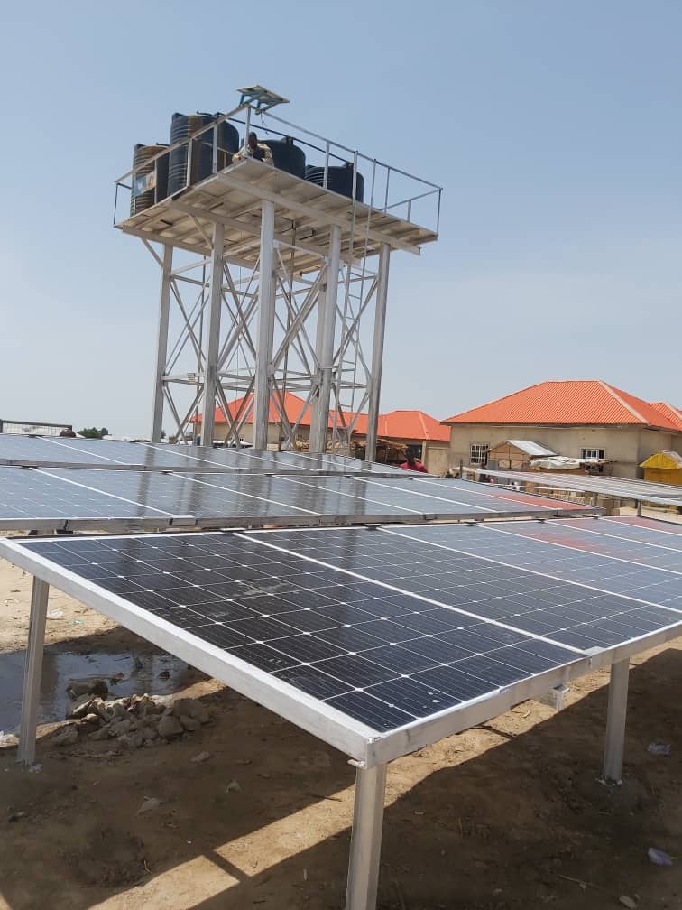 Solar borehole water project